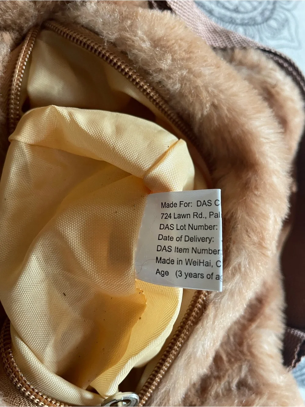 Vintage Plush Kangaroo Backpack Purse unique unisex kids